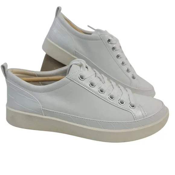NEW Vionic Winny White Nappa Leather Casual Sneakers With Arch Support Size 7 - Picture 1 of 11